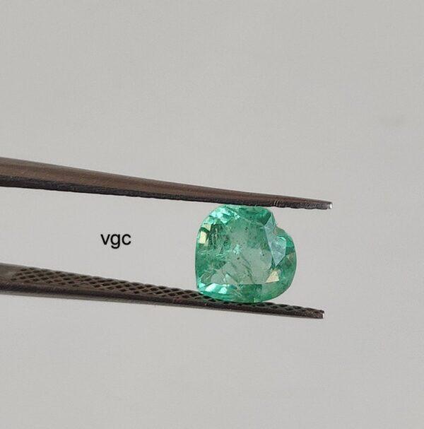 Natural Rare Light Green Color Zambian Emerald Good Luster 7 mm Heart – Zambian Emerald Heart Shape 7x7mm