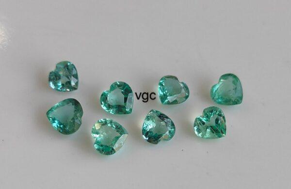 Natural Rare Light Green Color Zambian Emerald Good Luster 5 mm Heart – Zambian Emerald Heart Shape 5x5mm
