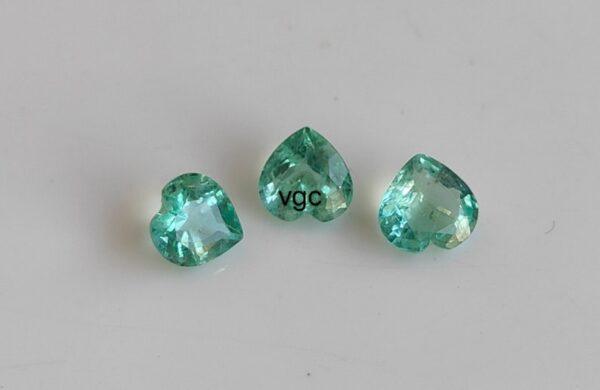 Natural Rare Light Green Color Zambian Emerald Good Luster 5 mm Heart – Zambian Emerald Heart Shape 5x5mm