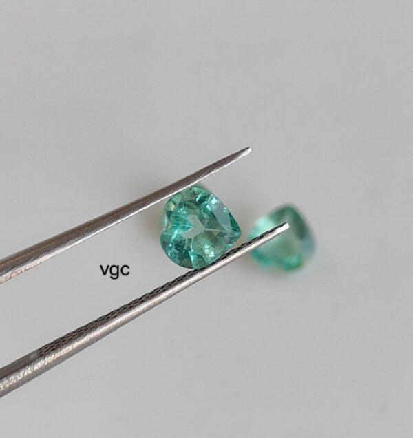 Natural Rare Light Green Color Zambian Emerald Good Luster 7 mm Heart – Zambian Emerald Heart Shape 7x7mm