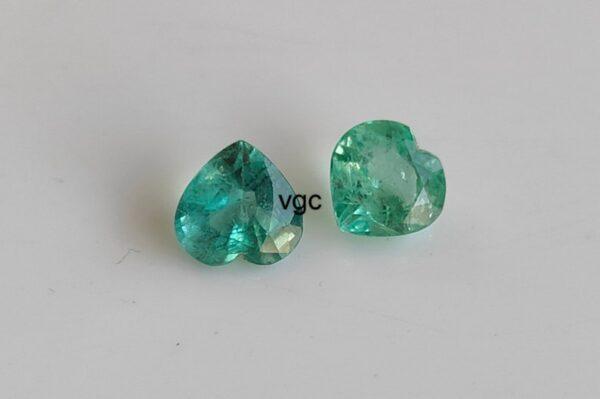 Natural Rare Light Green Color Zambian Emerald Good Luster 7 mm Heart – Zambian Emerald Heart Shape 7x7mm
