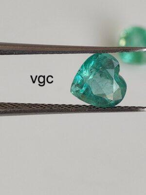 Natural Rare Light Green Color Zambian Emerald Good Luster 7 mm Heart – Zambian Emerald Heart Shape 7x7mm