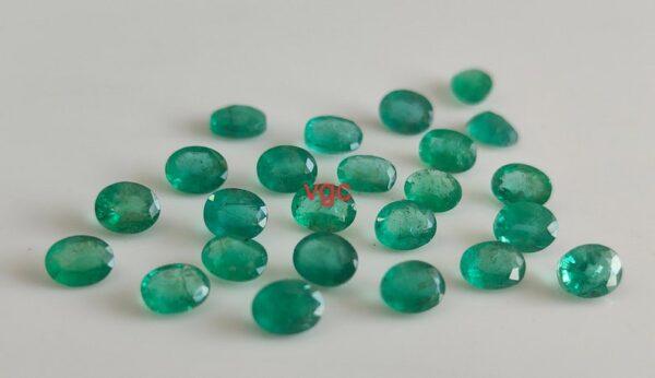 Natural Zambian Emerald Good Color Luster 3×4 mm Oval Faceted Cut – Zambian Emerald Oval 3x4mm