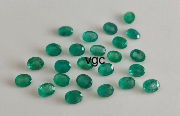 Natural Zambian Emerald Good Color Luster 3×4 mm Oval Faceted Cut – Zambian Emerald Oval 3x4mm