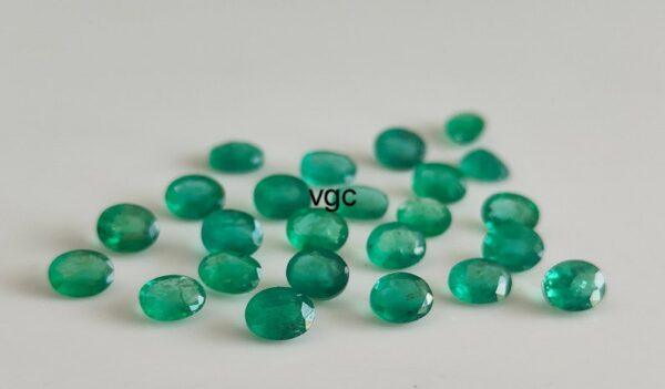 Natural Zambian Emerald Good Color Luster 3×4 mm Oval Faceted Cut – Zambian Emerald Oval 3x4mm