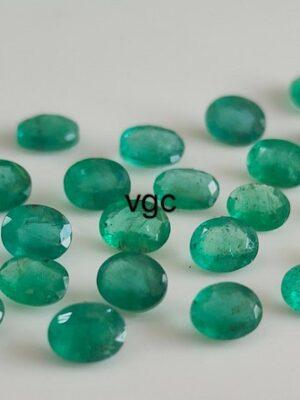 Natural Zambian Emerald Good Color Luster 4×6 mm Oval Faceted Cut – Zambian Emerald Oval 4x6mm
