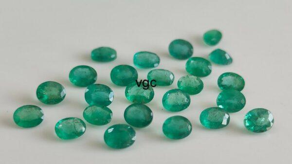 Natural Zambian Emerald Good Color Luster 3×4 mm Oval Faceted Cut – Zambian Emerald Oval 3x4mm