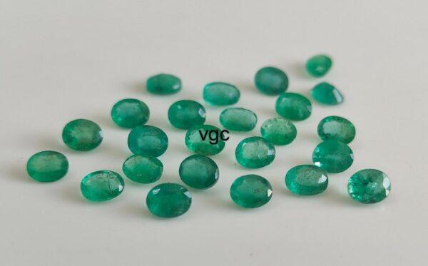 Natural Zambian Emerald Good Color Luster 3×4 mm Oval Faceted Cut – Zambian Emerald Oval 3x4mm