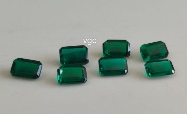 Super Top Quality Lab Created Emerald 5×7 mm Octagon Faceted AAA Quality– Lab Made Emerald Octagon 5x7mm