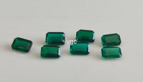 Super Top Quality Lab Created Emerald 5×7 mm Octagon Faceted AAA Quality– Lab Made Emerald Octagon 5x7mm