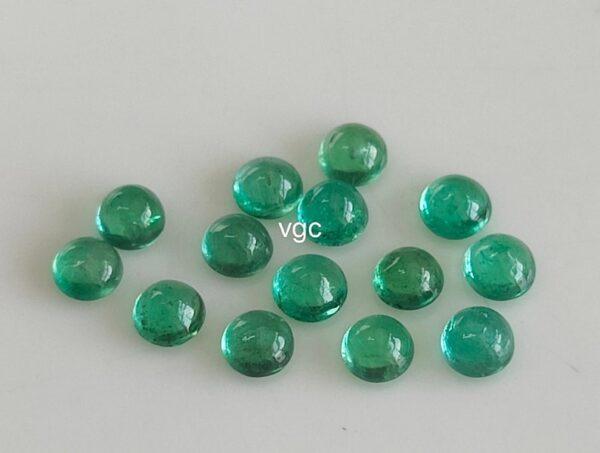 Natural Zambian Emerald Round Cabochon 2.5 mm Round – Zambian Emerald Round 2.5mm
