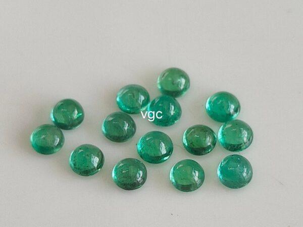Natural Zambian Emerald Round Cabochon 2.5 mm Round – Zambian Emerald Round 2.5mm