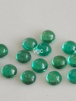 Natural Zambian Emerald Round Cabochon 4 mm Round – Zambian Emerald Round 4mm