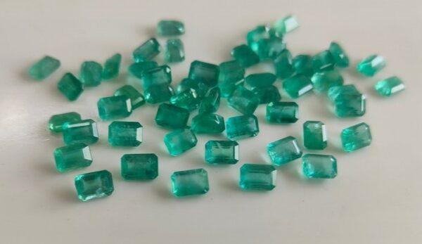 Natural Zambian Emerald Good Color Luster 4×6 mm Octagon Faceted Cut – Zambian Emerald Octagon 4x6mm