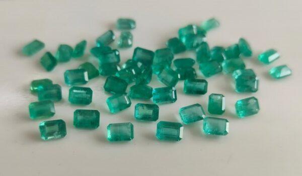 Natural Zambian Emerald Good Color Luster 4×6 mm Octagon Faceted Cut – Zambian Emerald Octagon 4x6mm