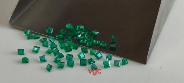 Natural Zambian Emerald 3 mm Square Cut Faceted – Zambian Emerald Square Shape 3x3mm