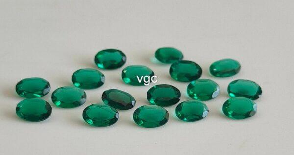 Super Top Quality Lab Created Emerald 5×7 mm Oval Faceted AAA Quality– Lab Made Emerald Oval 5x7mm