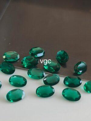 Super Top Quality Lab Created Emerald 5×7 mm Oval Faceted AAA Quality– Lab Made Emerald Oval 5x7mm