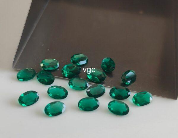Super Top Quality Lab Created Emerald 5×7 mm Oval Faceted AAA Quality– Lab Made Emerald Oval 5x7mm
