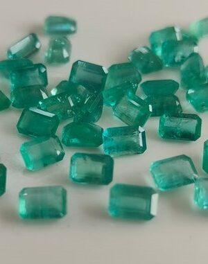 Natural Zambian Emerald Good Color Luster 6×8 mm Octagon Faceted Cut – Zambian Emerald Octagon 6x8mm