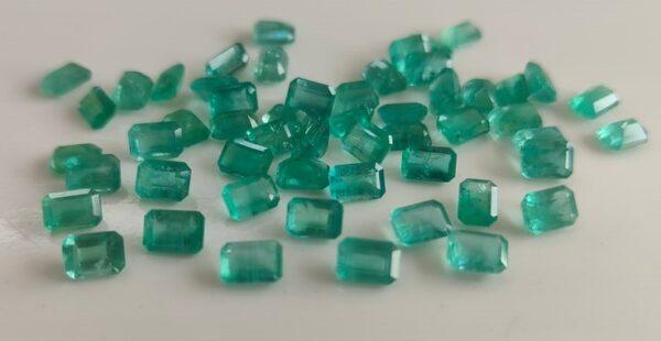 Natural Zambian Emerald Good Color Luster 4×6 mm Octagon Faceted Cut – Zambian Emerald Octagon 4x6mm