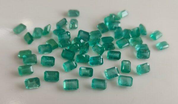 Natural Zambian Emerald Good Color Luster 4×6 mm Octagon Faceted Cut – Zambian Emerald Octagon 4x6mm