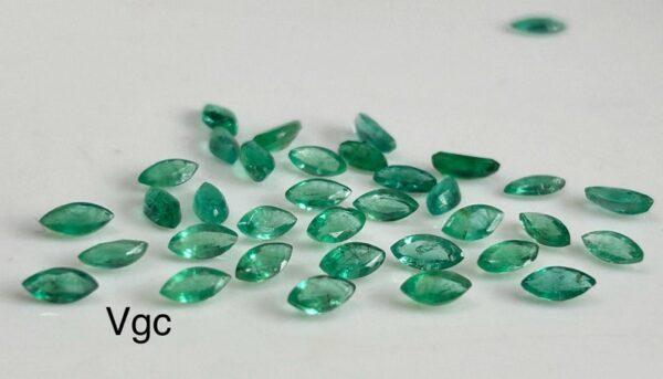 Natural Zambian Emerald Good Luster 2.5×5 mm Marquise Cut Faceted – Zambian Emerald Marquise Shape 2.5x5mm