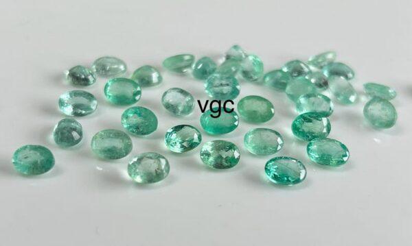 Natural Good Light Color Colombian 4×6 mm Oval Faceted Cut – Good Luster Colombian Emerald Oval 4x6mm