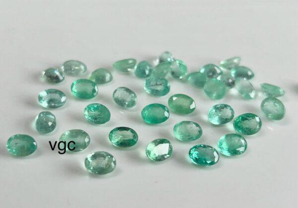 Natural Good Light Color Colombian 4×6 mm Oval Faceted Cut – Good Luster Colombian Emerald Oval 4x6mm