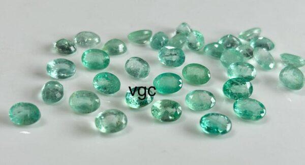 Natural Good Light Color Colombian 4×6 mm Oval Faceted Cut – Good Luster Colombian Emerald Oval 4x6mm
