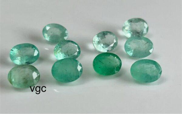 Natural Good Light Color Colombian 6×8 mm Oval Faceted Cut – Good Luster Colombian Emerald Oval 6x8mm