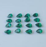 Super Top Quality Lab Created Emerald 5×7 mm Pear Faceted AAA Quality– Lab Made Emerald Pear 5x7mm