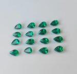 Super Top Quality Lab Created Emerald 5×7 mm Pear Faceted AAA Quality– Lab Made Emerald Pear 5x7mm