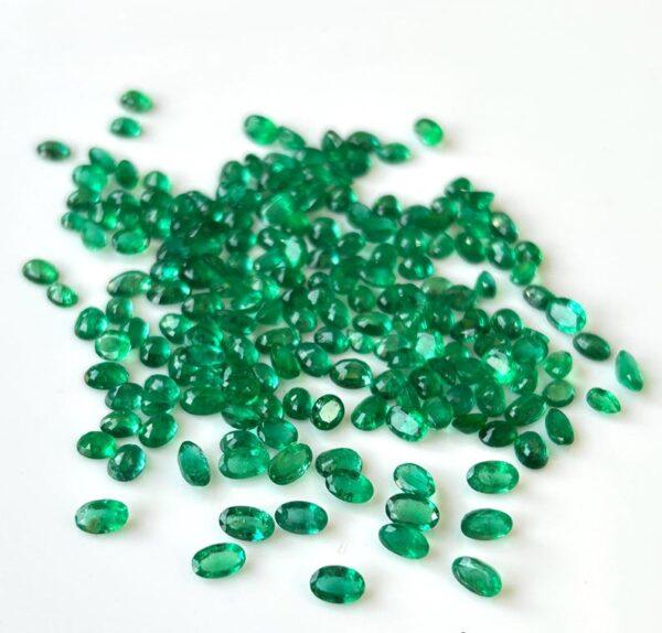 Natural Natural Zambian Emerald Superb Top Color Luster 3×5 mm Oval Faceted Cut – Zambian Emerald Oval 3x5mm