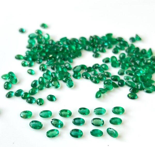 Natural Natural Zambian Emerald Superb Top Color Luster 3×5 mm Oval Faceted Cut – Zambian Emerald Oval 3x5mm