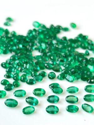Natural Natural Zambian Emerald Superb Top Color Luster 4×5 mm Oval Faceted Cut – Zambian Emerald Oval 4x5mm