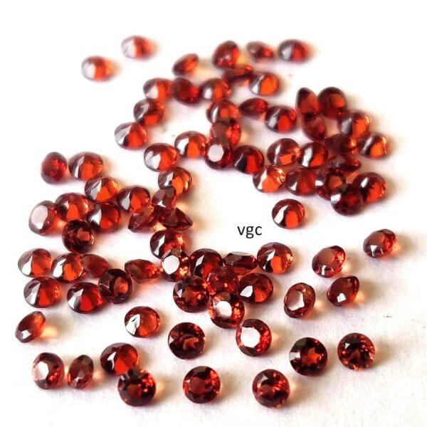 Natural Red Garnet 1.5mm Round Cut Faceted AAA Quality – Red Garnet Faceted Round 1.5mm