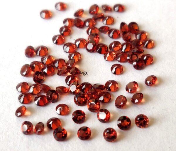 Natural Red Garnet 1.5mm Round Cut Faceted AAA Quality – Red Garnet Faceted Round 1.5mm