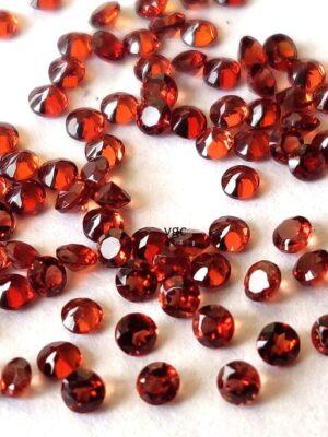 Natural Red Garnet 2.25mm Round Cut Faceted AAA Quality – Red Garnet Faceted Round 2.25mm