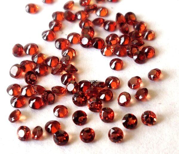 Natural Red Garnet 1.5mm Round Cut Faceted AAA Quality – Red Garnet Faceted Round 1.5mm