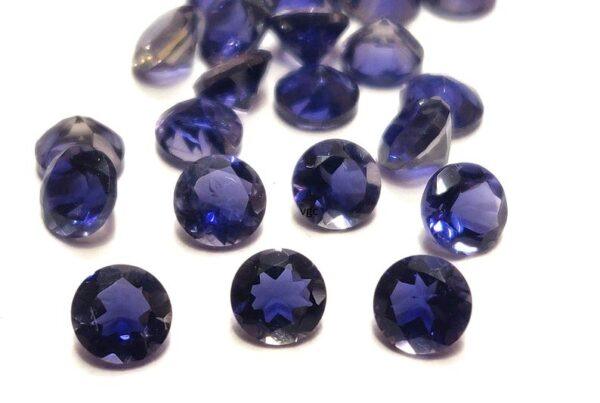 Natural Iolite 5 mm Round Faceted Cut – Iolite Round Faceted 5mm