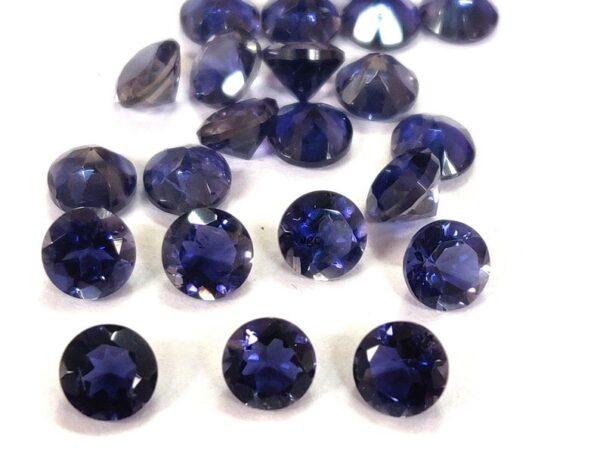 Natural Iolite 5 mm Round Faceted Cut – Iolite Round Faceted 5mm