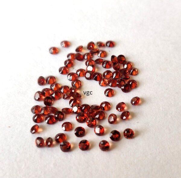 Natural Red Garnet 1.5mm Round Cut Faceted AAA Quality – Red Garnet Faceted Round 1.5mm
