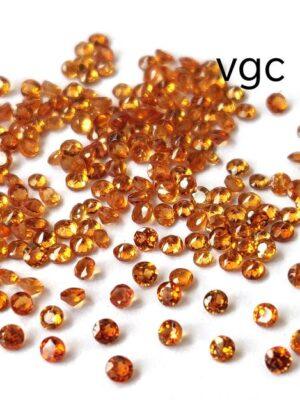 Natural Hessonite Garnet 2 mm Round Cut Faceted AAA Quality – Orange Garnet Faceted Round 2mm
