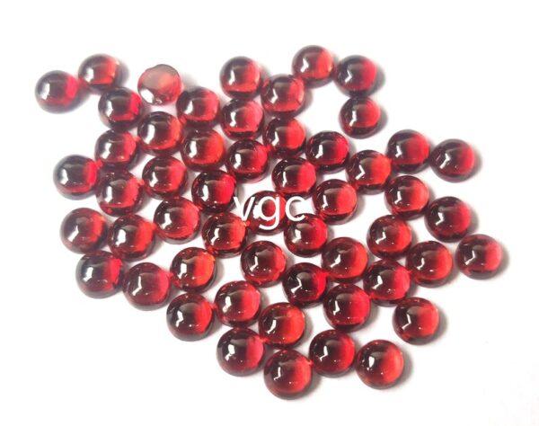 Natural Red Garnet 3 mm Round Cabochon AAA Quality – Red Garnet Cabochon Round 3mm