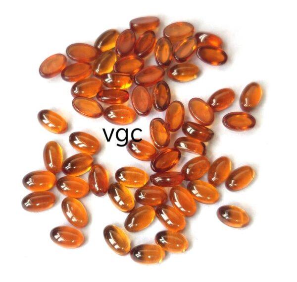 Natural Hessonite Garnet 4×6 mm Oval Cabochon AAA Quality – Orange Garnet Cabochon Oval 4x6mm