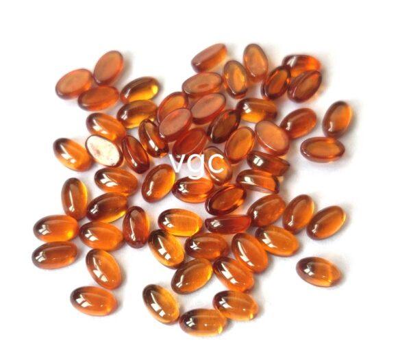 Natural Hessonite Garnet 4×6 mm Oval Cabochon AAA Quality – Orange Garnet Cabochon Oval 4x6mm