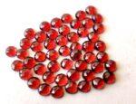 Natural Red Garnet 3mm Round Rose Cut AAA Quality – Red Garnet Faceted Round 3mm