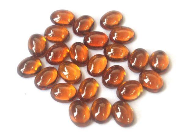 Natural Hessonite Garnet 5×7 mm Oval Cabochon AAA Quality – Orange Garnet Cabochon Oval 5x7mm