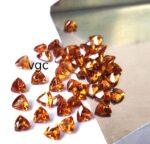 Natural Hessonite Garnet 6 mm Trillion Cut Faceted AAA Quality – Orange Garnet Faceted Trillion 6mm